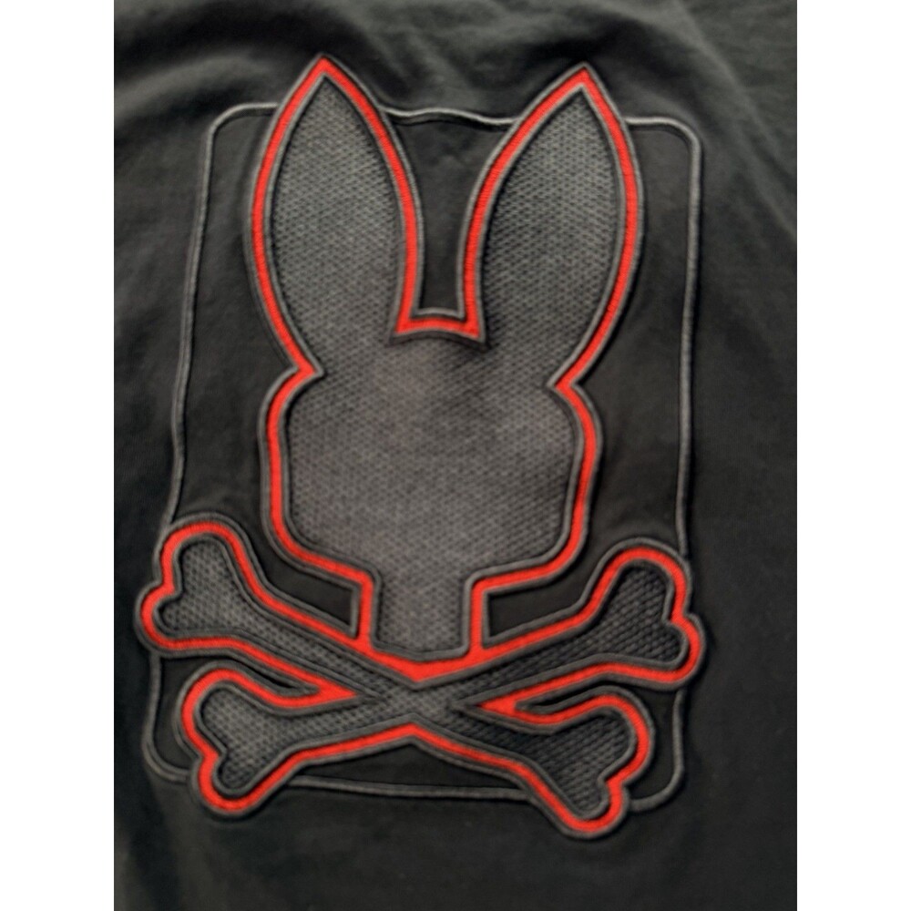 Psycho Bunny Black Long Sleeve Pima Cotton Tee Small 4 Embroidered Logo Back - Picture 8 of 11